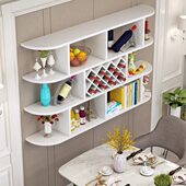 创意餐厅壁挂酒架悬挂墙上置物架酒柜现代简约客厅红酒架格子架