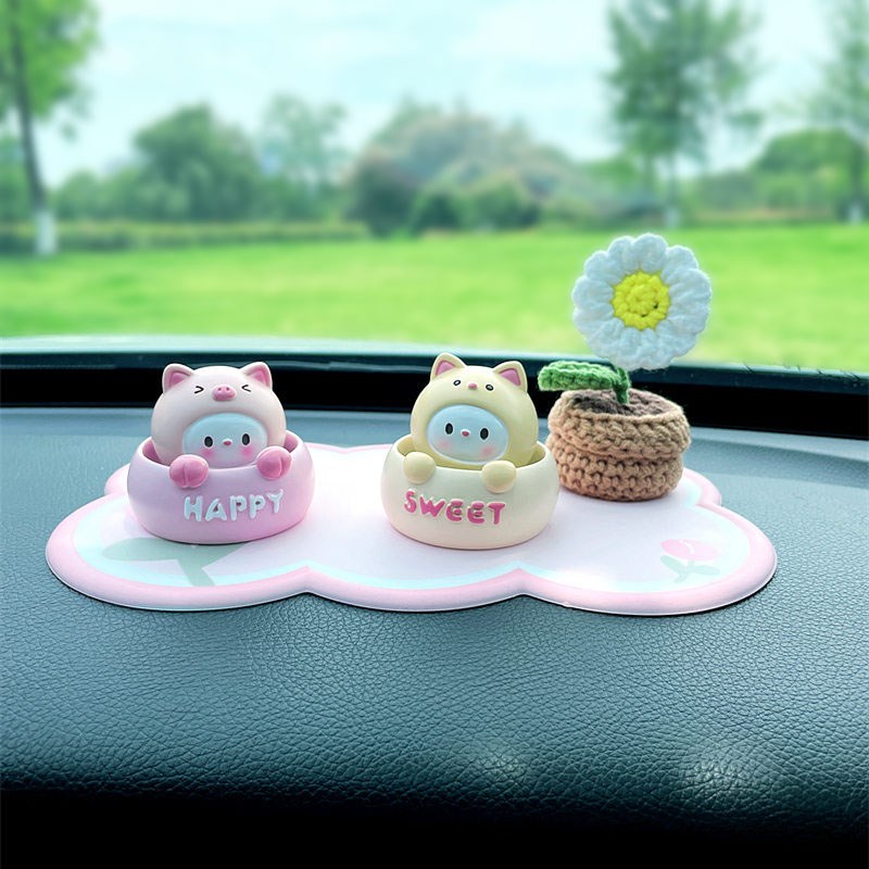 汽车摆件有趣摇头小公仔玩偶车内饰品网红车O载中控台车上装饰用