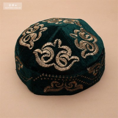 哈萨克族男士帽子 新疆少数民族花帽 舞台演O出表演哈族舞蹈帽子