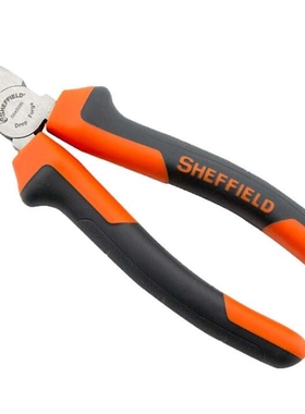 钢盾双色柄斜嘴斜口偏口钳水口钳电工钢丝钳 6/7寸 S045006