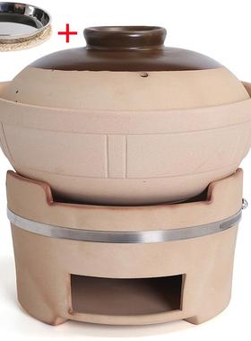 传统粗陶无釉土砂锅高温明火瓦锅炭炉沙锅潮汕砂锅粥家用老式汤煲