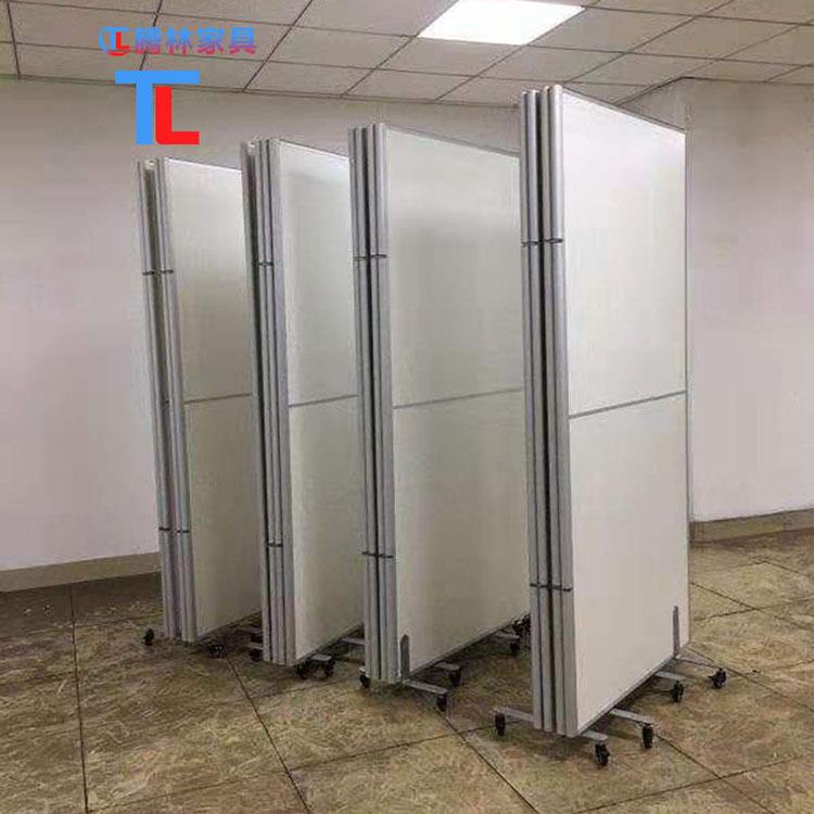 工厂 车间铝合金挡板带轮子活动隔断办公隔离室移动折叠屏风隔断