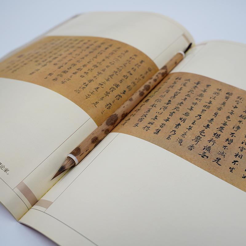 内柱狼毫外披紫毫 兼毫小楷蝇头毛笔成人小号短锋蒜头抄经书法笔