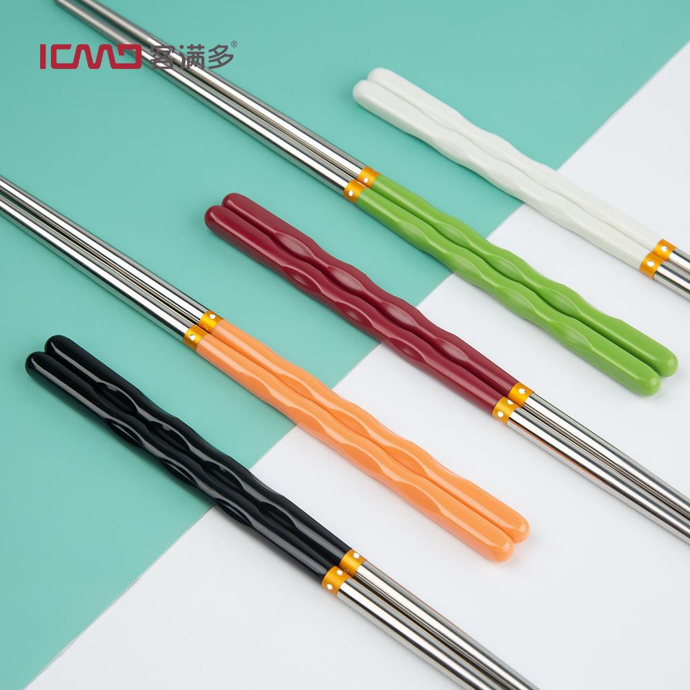 客满多304不锈钢合金筷子分餐一人一筷防滑日式餐具套装