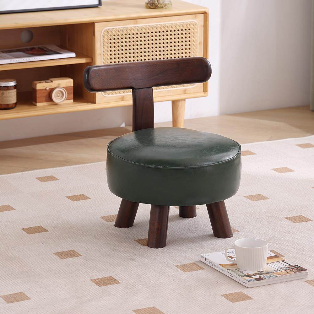 9U儿童凳旋转凳旋转同心椅实木家用小凳客厅沙发茶几简约软包换鞋