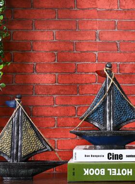 北欧 地中海风格 帆船海洋装饰品客厅卧室陈列摆件道具