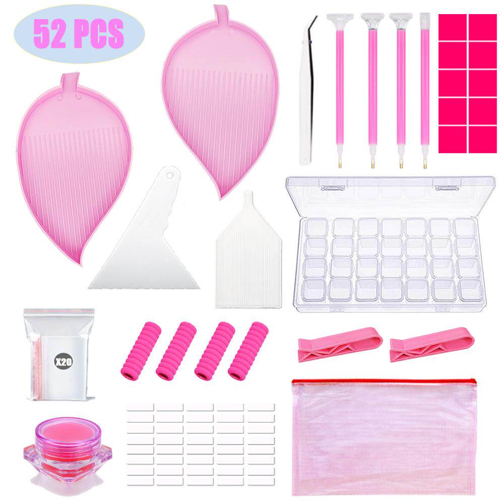 diy钻石画工具配件套装 树叶点钻盘粉色系列新款贴钻石十字绣