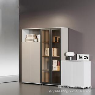文件柜资料柜储物档案柜子高柜办公室书柜白色木质收纳矮柜财务柜