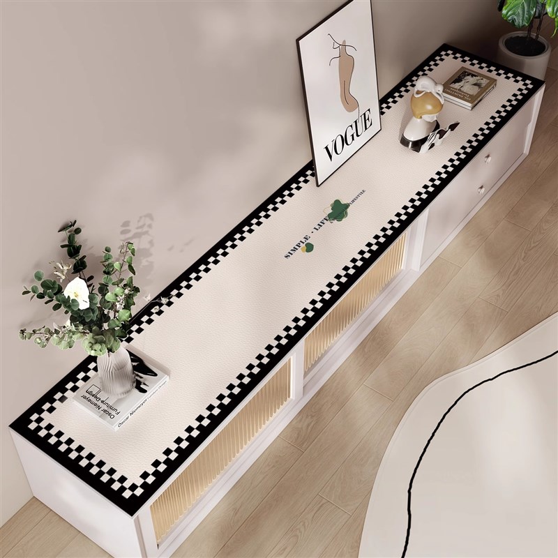意大利电视柜垫轻奢高q级感玄关鞋柜台面保护垫免洗耐脏餐边柜桌