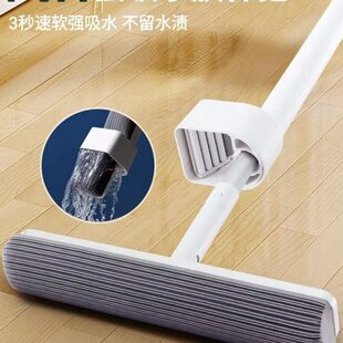 【简简风百货】速软胶棉拖把免手洗一拖净永不变硬无水渍一键换头