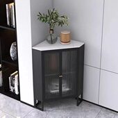 北欧客厅角柜转角展示柜墙角置物架餐厅餐边柜储物酒柜轻奢三角柜