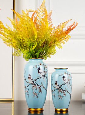 陶瓷花瓶插花鲜花水养餐厅桌面简约新中式客厅台面可水培欧式摆件