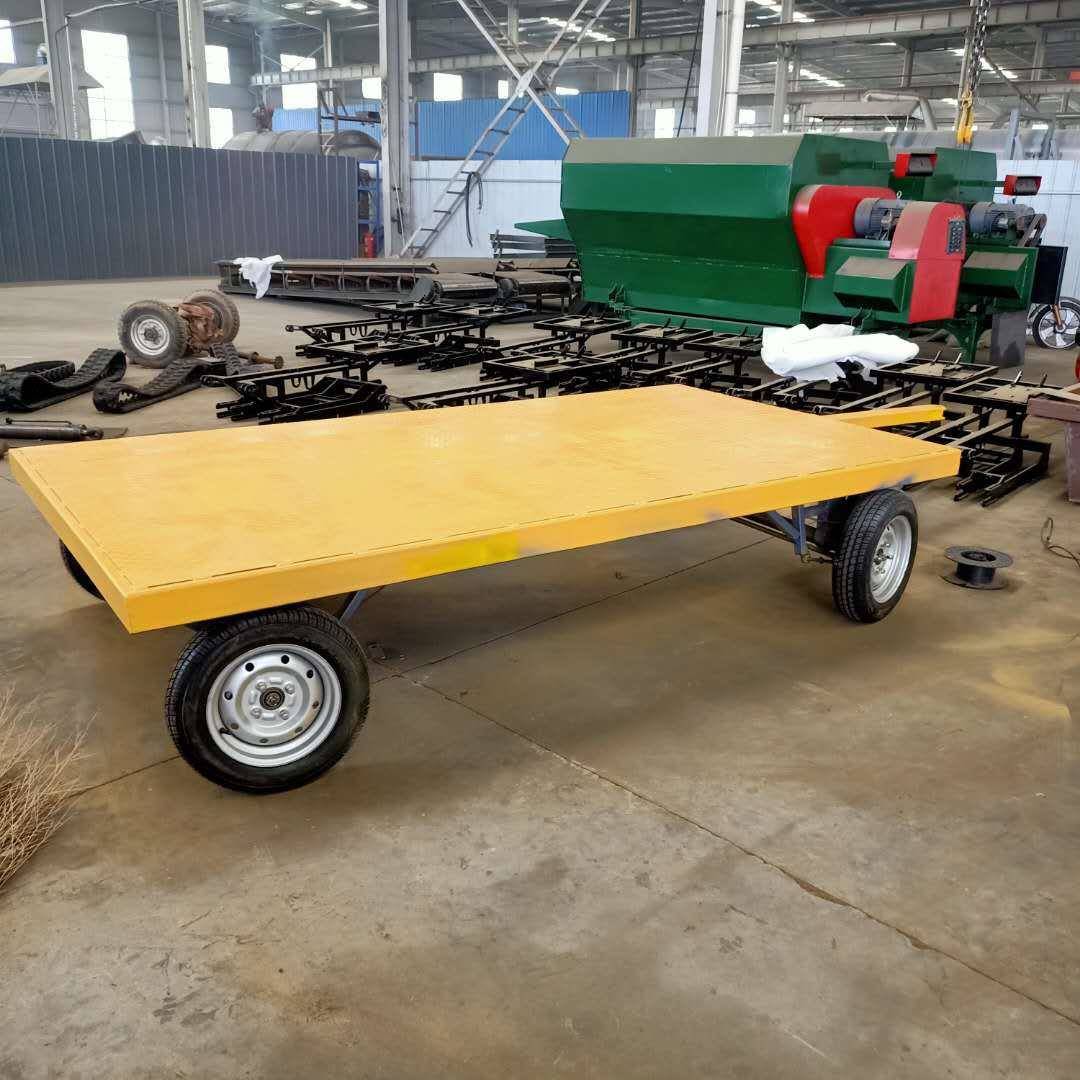 物流运输牵引平板车无动力托盘车厂区运输物资牵引平板车