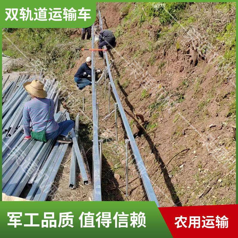 全自动山地牵引送式载货输机用267途蔬大棚双多轨道运果输车