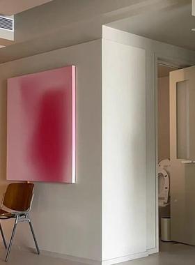 现简约装饰感画客厅轻高奢级餐代厅多巴胺粉色无框挂画法GQX式奶