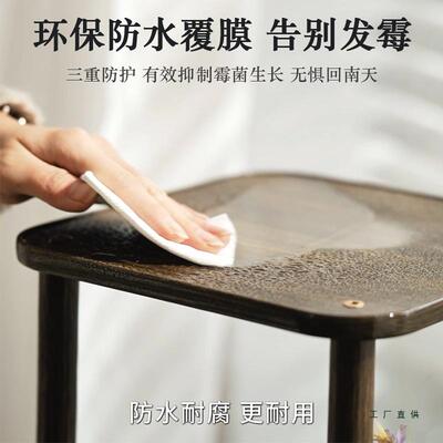 茶室围布置感小型架博氛古架985实式木中简约现代小型茶叶置物子