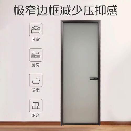 钛镁合金玻璃门极窄边框