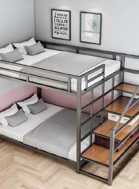 代简约多功能铁艺架床居现家卧母室上床下桌小户高型阁87424楼子
