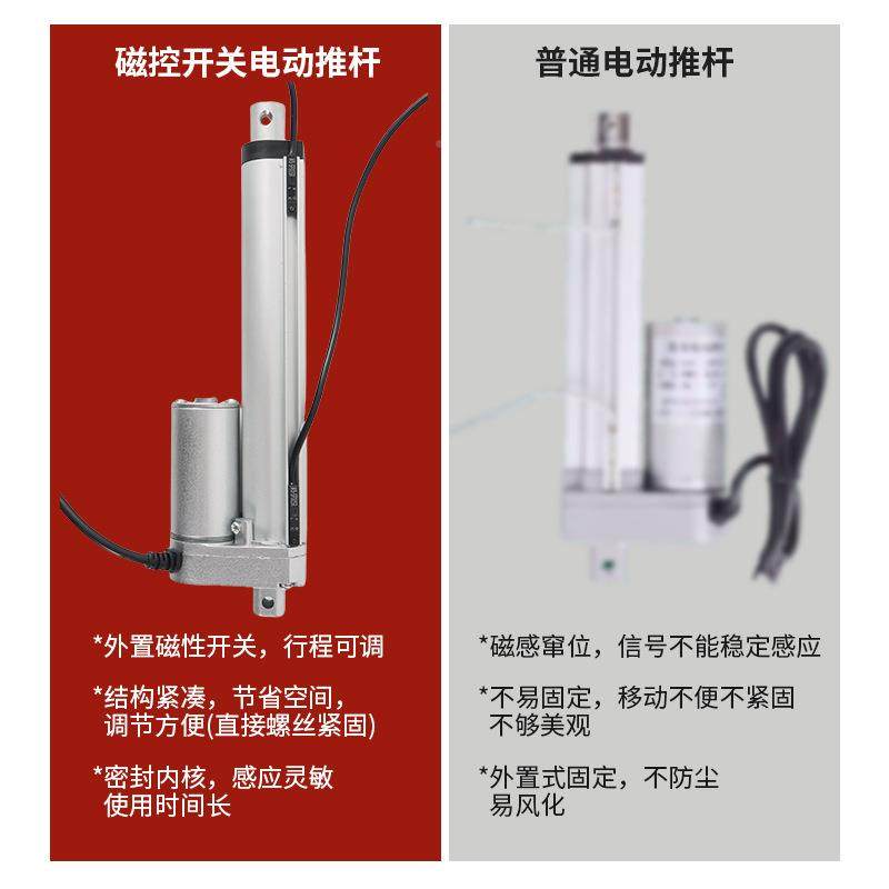 可节行程1190050调0MM电动推杆带磁控开关直-流12v24v铝合金升2降,五金/工具,电动机,淘宝优惠券,粉丝福利购,淘宝优惠卷