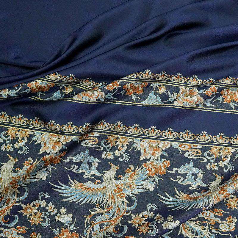 明制花马面裙CT-K4-41色妆织汉服面料服中式新敬酒童装提花布