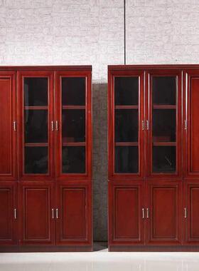 哇柜噢落地班文件柜办公室玻璃门书柜办公YYBG-BGG桌大台木配套书