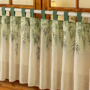 装 饰窗帘个性 饰穿杆窗纱 吊带竹子纱帘窗帘客厅卧室装 1PC新款