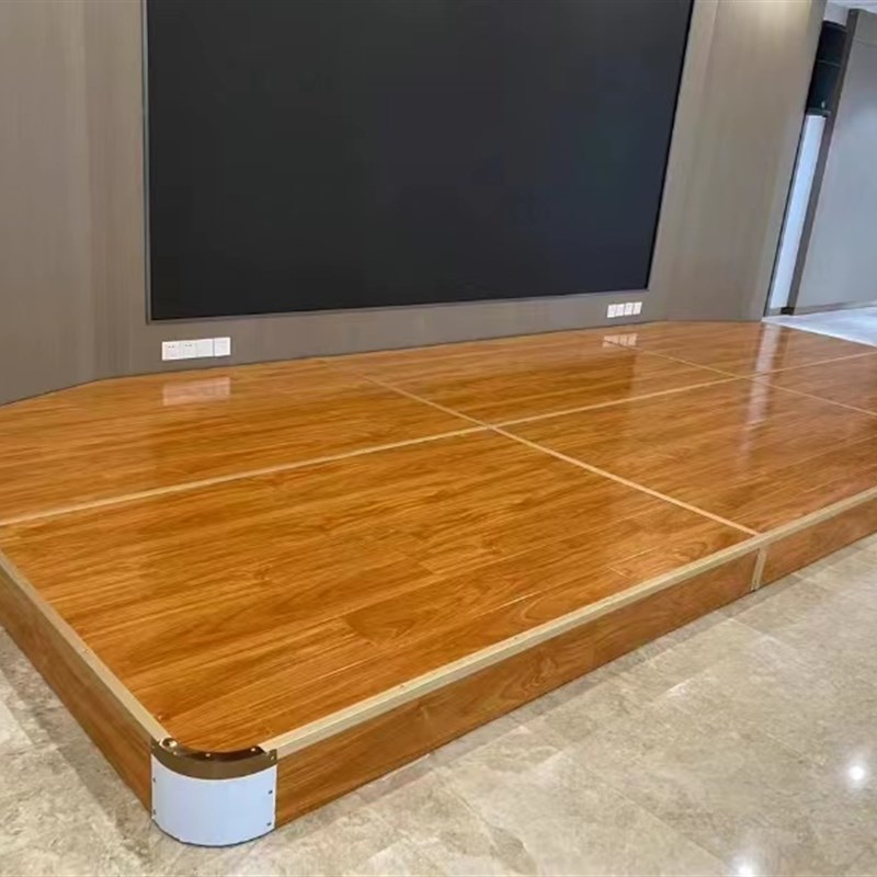 学校教室讲台地台站台钢架木架可定制圆角斜角直角U表演舞台踏步