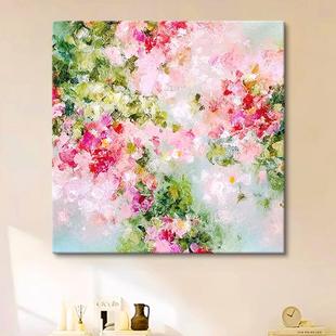 美式抽象花卉手绘油画高级感客大别墅走过道挂画廊厅玄气关FM8898