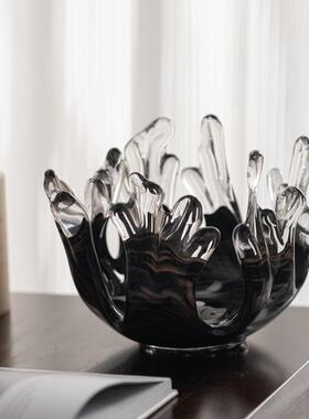 艺贝子艺手工艺术感空玻HSV璃浪花造型蜡烛氛感中古围小众镂术摆