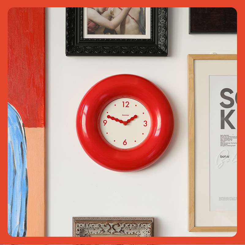 ?啵乔botro静音钟表挂钟客厅2023新款简约现代家用桌面时钟挂墙
