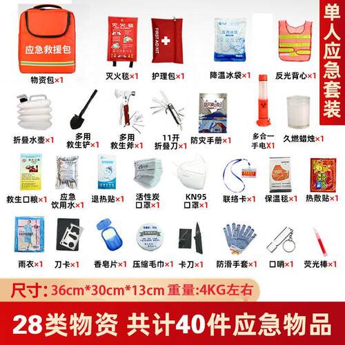 地震家庭应急救援物资储