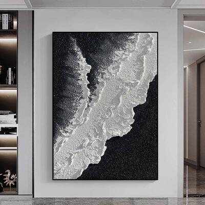 芬油画抽象手绘油画大幅落地客厅村QWE-2302装饰沙发大背景墙画画