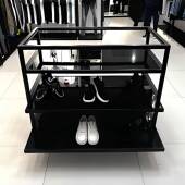 定制服装 移展动中店256岛展示架场 流水台橱窗柜高低示商台落地式