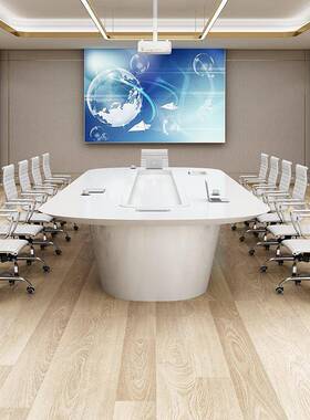 烤漆会议桌桌长约现代简大小洽型办公室JS-HY205长方形接待谈桌椅