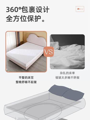 床笠保护套隔脏床垫保护罩定制尺寸床单夹棉全包防滑防尘床垫套罩