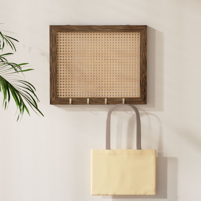 中古风实木弱电箱遮n挡墙上装饰画盖板电表箱画多媒体网线盒遮挡