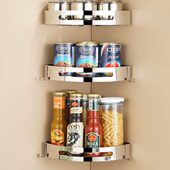 卫生间浴室304置物架三角壁挂式 免打孔转角厕所洗漱台洗澡间收纳