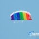 潍坊鸿运风筝运动伞特技彩虹风筝1.4 2.7米软体双线伞送线板腕带