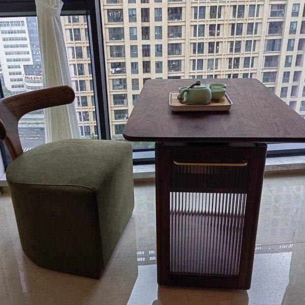 新中式黑胡桃木小茶桌阳台茶台小户型可移动茶水柜现代简约沙发边,住宅家具,家用茶台/茶桌,淘宝优惠券,粉丝福利购,淘宝优惠卷