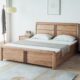 北欧白蜡木木蜡油实木床1.5米1.8m双人床高箱储物床婚床原木家具