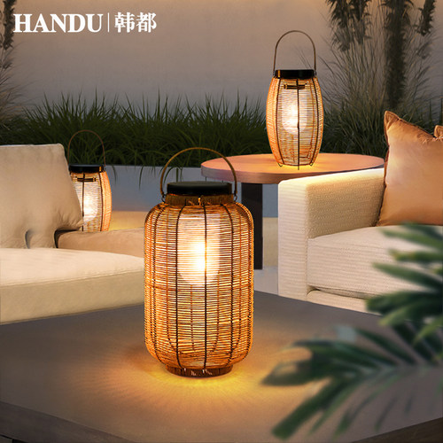 太阳能庭院灯露台落地灯花园手提灯户外吊灯阳P台氛围灯日式草坪