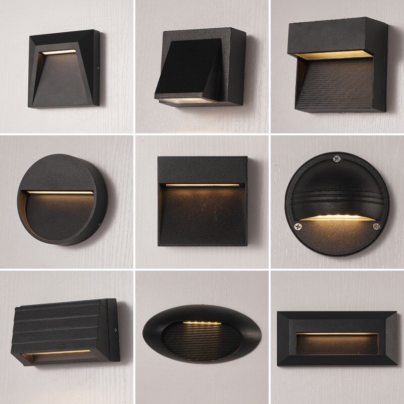 明装地脚灯户外防水楼梯台u阶感应踏步灯墙角灯室外汽车坡道侧壁