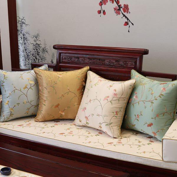 新中式绣花靠垫罗汉床古典红木实木沙发餐椅圈椅坐垫海绵加厚定做,居家布艺,沙发垫,淘宝优惠券,粉丝福利购,淘宝优惠卷