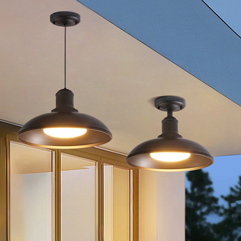 太阳能户外吸顶j灯防水庭院阳台灯别墅屋檐花园阳光房凉亭露台吊