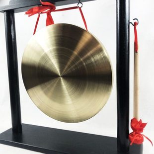 带架子的铜锣预警敲响声铜锣打击乐器铜锣携带方便铜锣