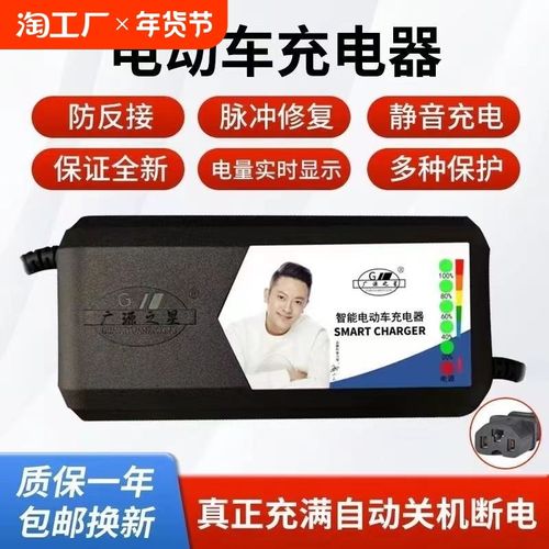 广源之星充电器原装智能自动断电电动车48v60v72Vv修复保护电流