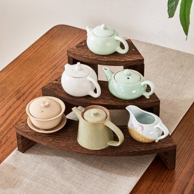 实木桌面多层置物架中式博古架阶梯茶杯架子茶具茶壶收纳架摆放架,住宅家具,多宝格/博古架,淘宝优惠券,粉丝福利购,淘宝优惠卷