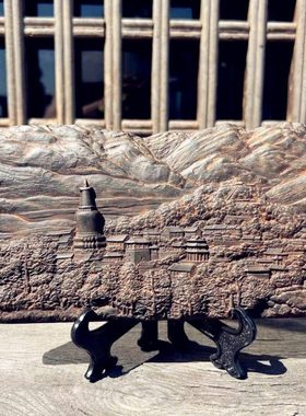 黑神话悟空周边山西取景五台山非遗砖雕摆件文房装饰文创礼品