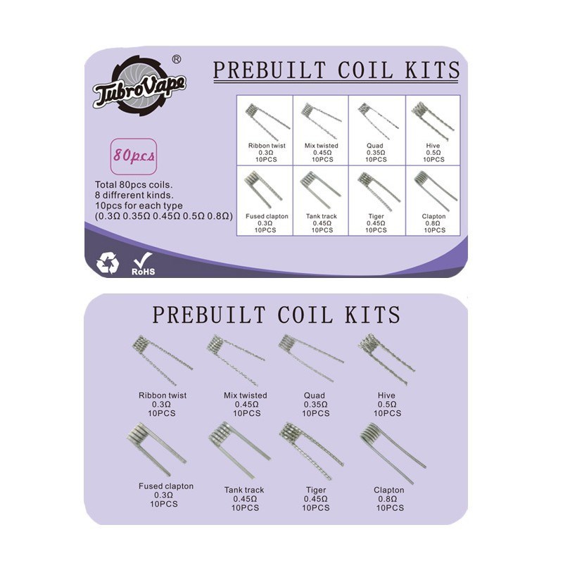 克莱普顿A1电阻发热丝CLAPTON雾化成品花丝八合一盒装Z异形电阻丝