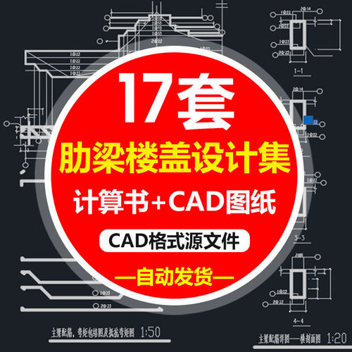 土木工程课程设计单向板双向板肋梁楼盖设计计算书CAD图纸素材